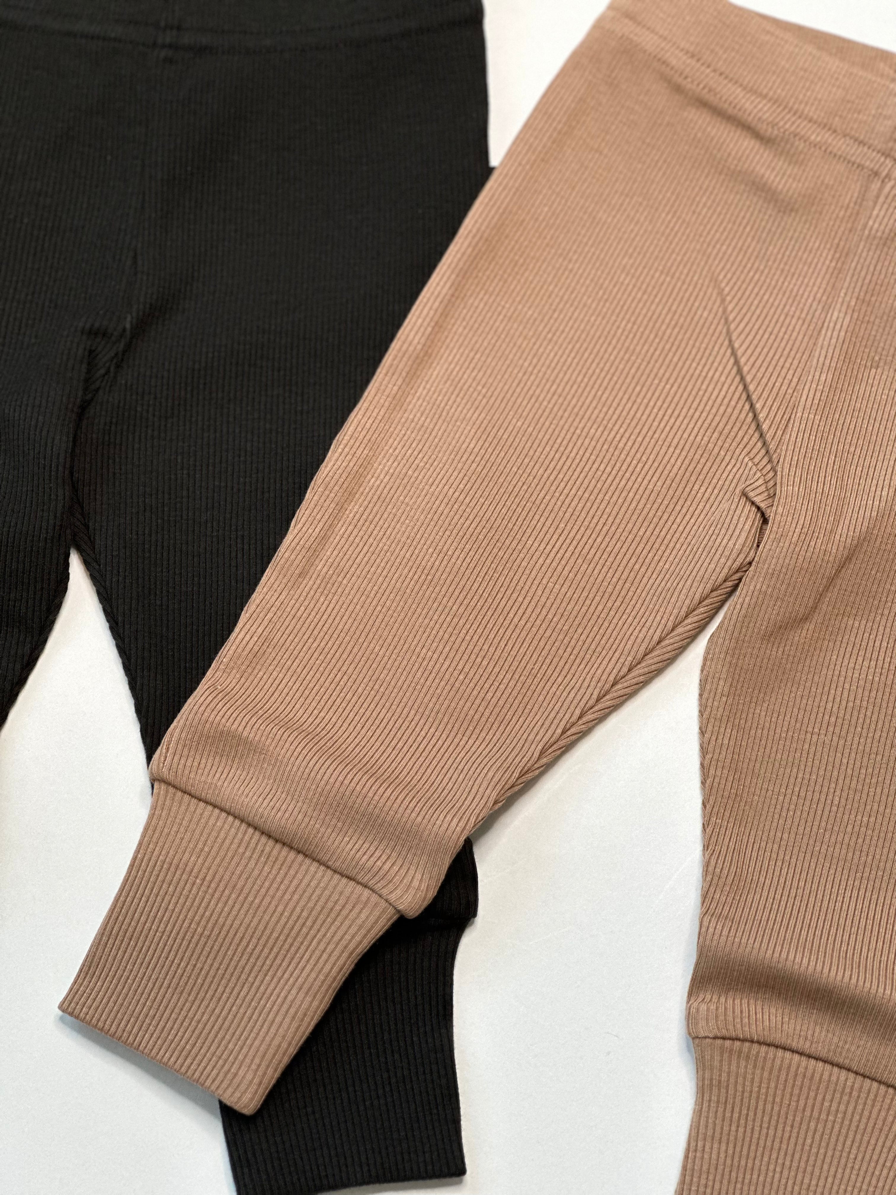 Bamboo Ribbed Bottoms-Toffee