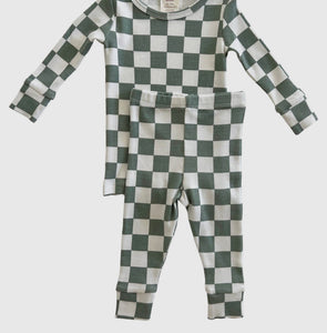 Sage (Matcha) Checkered Set