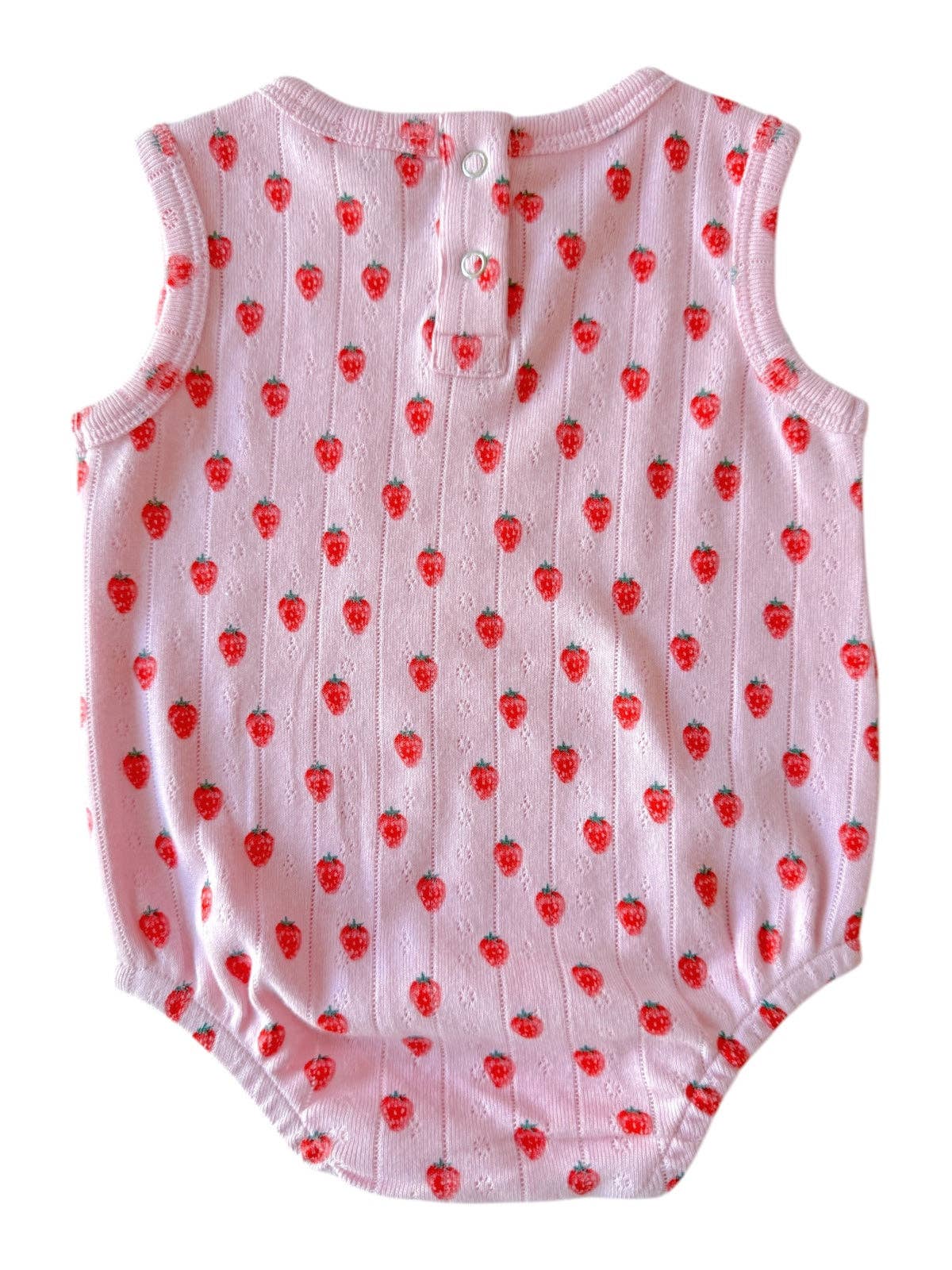 Strawberry Pointelle Tank Bubble