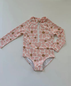 Pink Floral Swimsuit/Rashguard