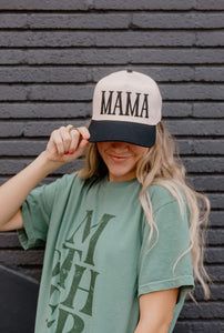 MAMA puff print hat