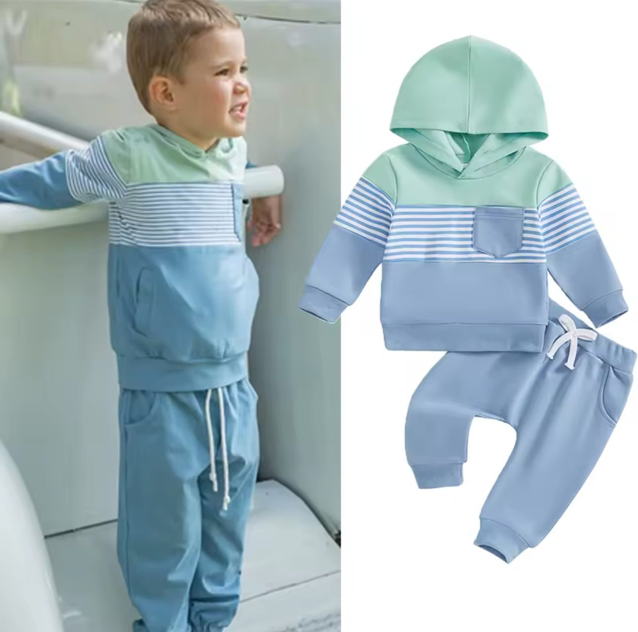 Spring Blues Jogger Set
