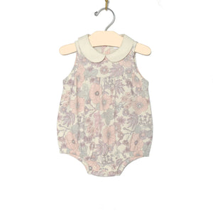 Pink Vintage Floral Romper