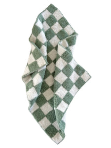 Mini Checkered Blanket: Sage