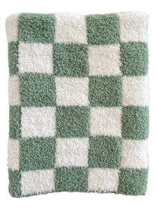 Mini Checkered Blanket: Sage