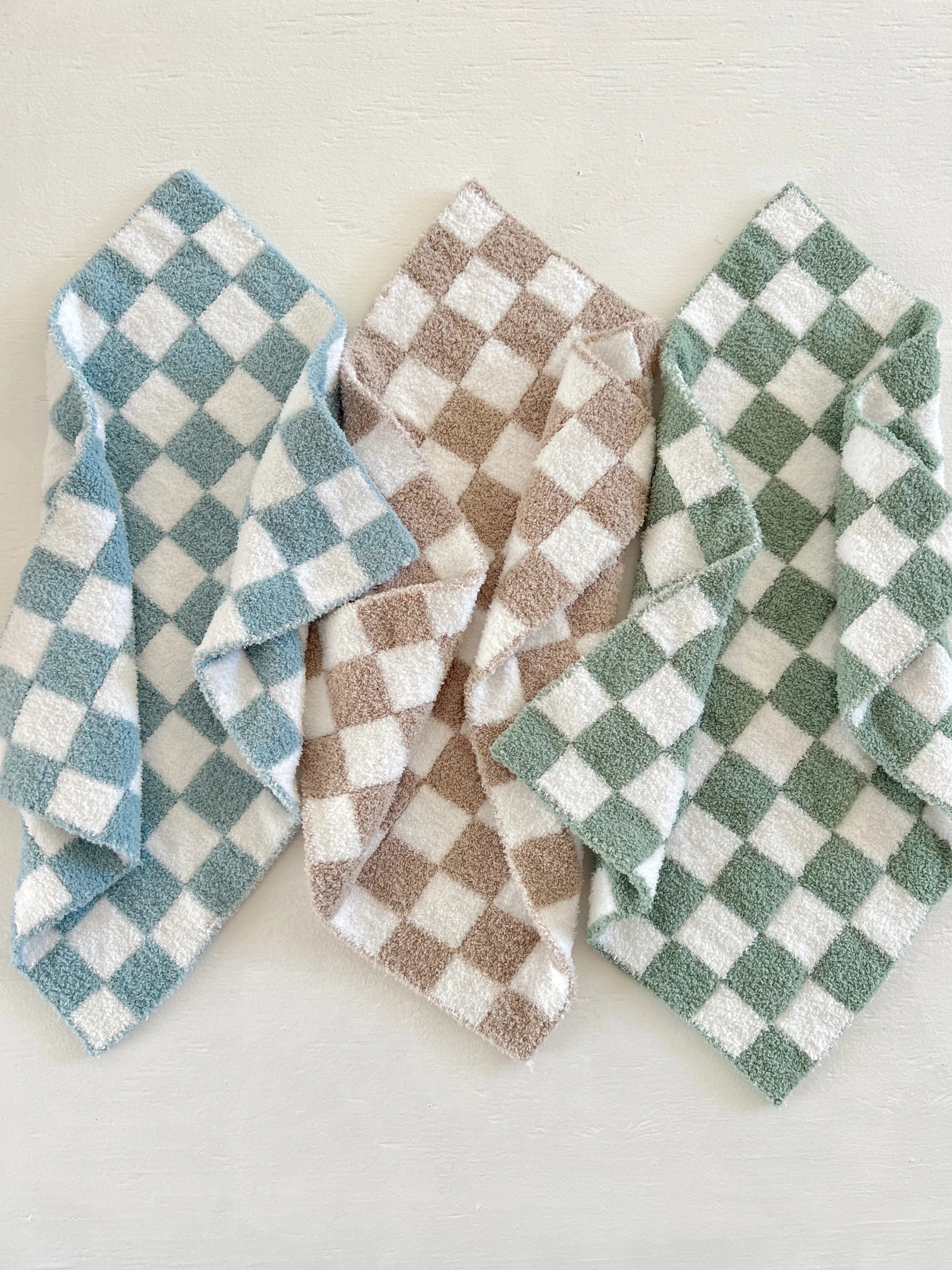 Mini Checkered Blanket: Sage