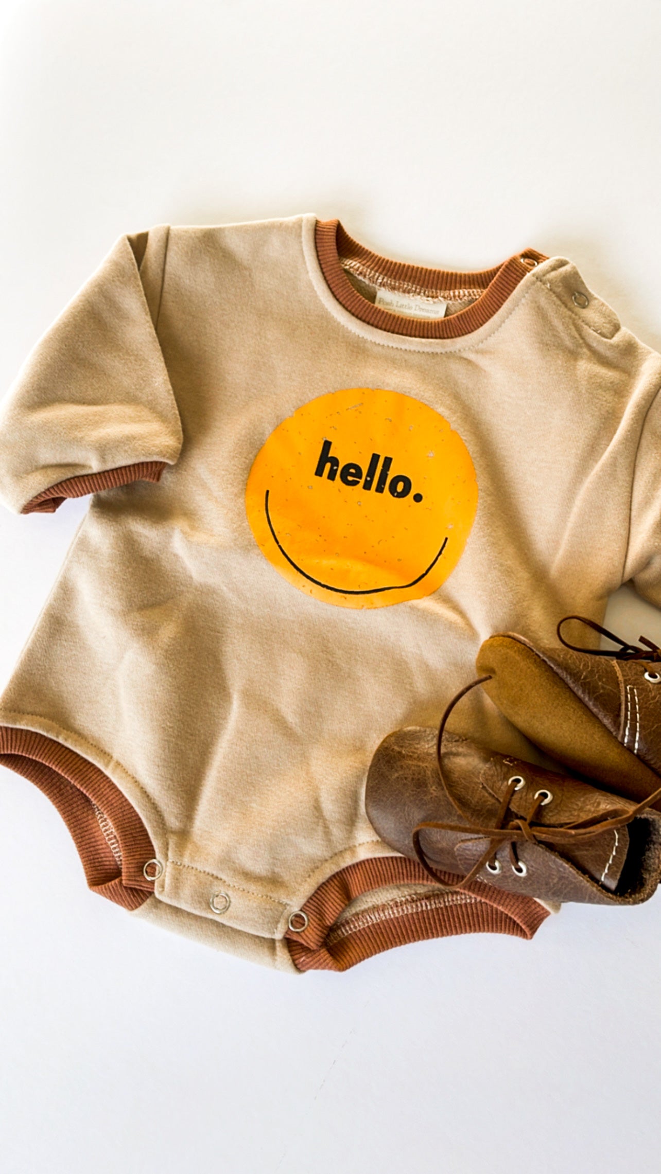 “Hello” Smiley Sweater Romper